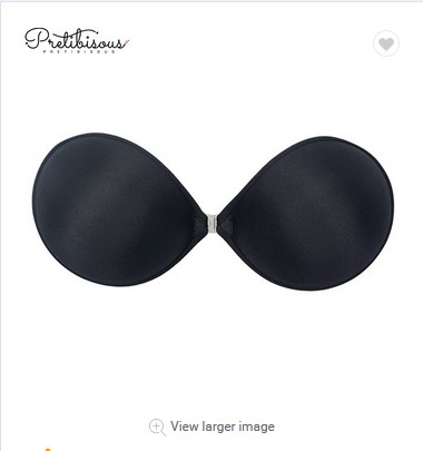 Breathable Silicone Self Adhesive Seamless Strapless Thick Bra Front Closure 3/4 Cup For Women