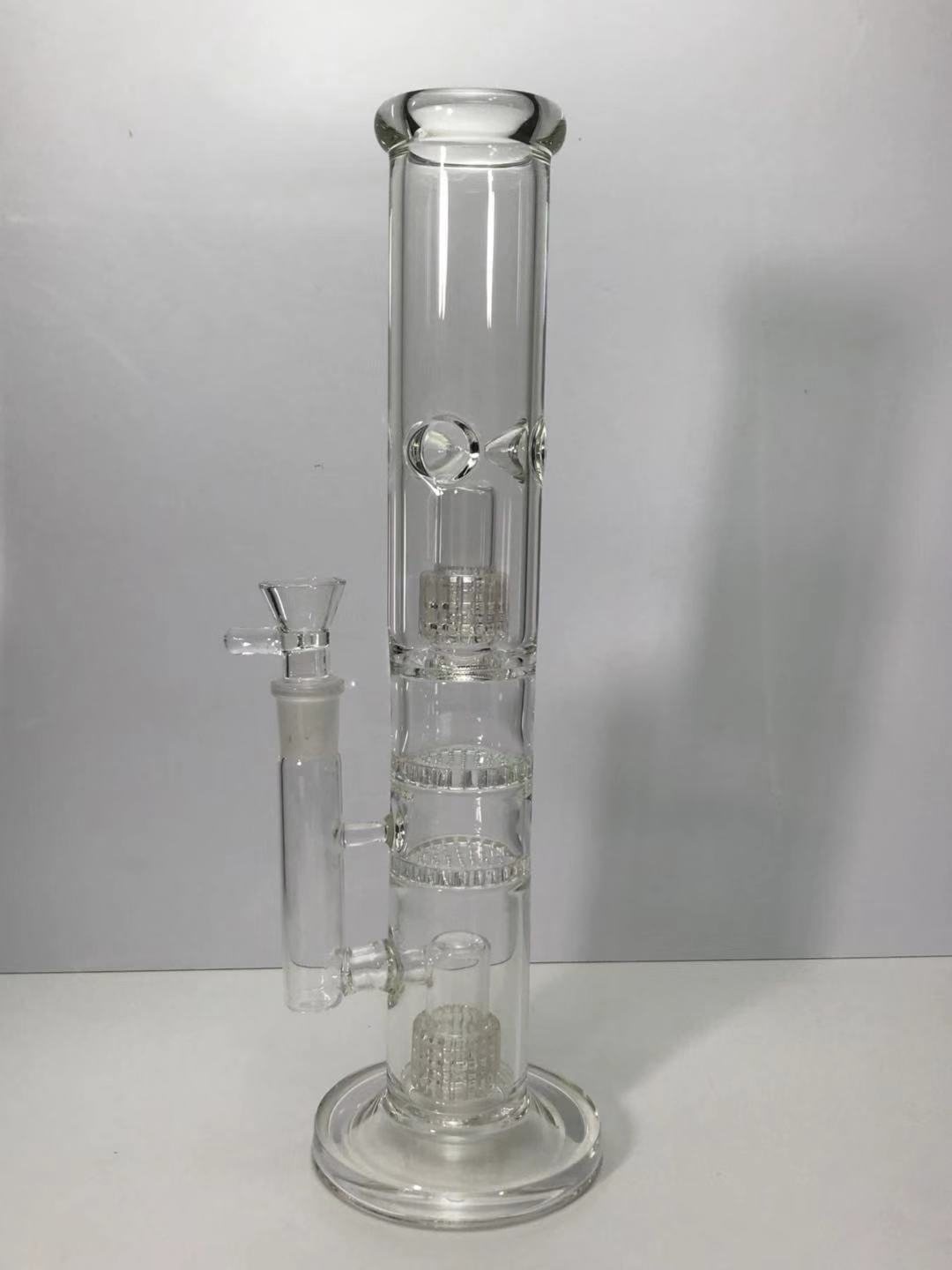 Double Matrix ShowerHead Percolator Glass Water Pipe