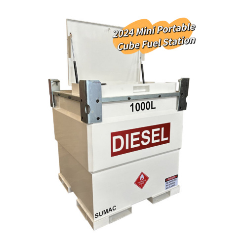 Electric Portable Fuel Petrol Diesel Cube Tank with Fuel Pump For On-Site Refueling