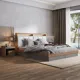 Đồ nội thất sang trọng Phòng ngủ Nordic Light Giường gỗ sang trọng