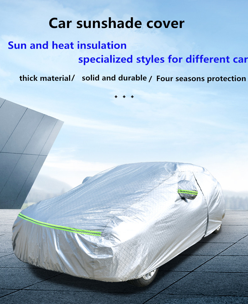 Winter windshield snow proof multiple sizes side door polyester full body sunclose car cover