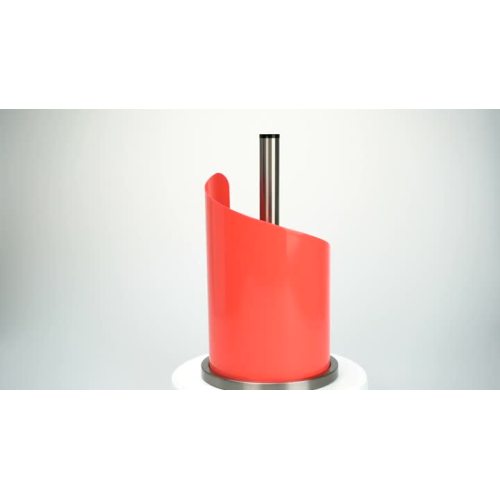 red paper towel holder