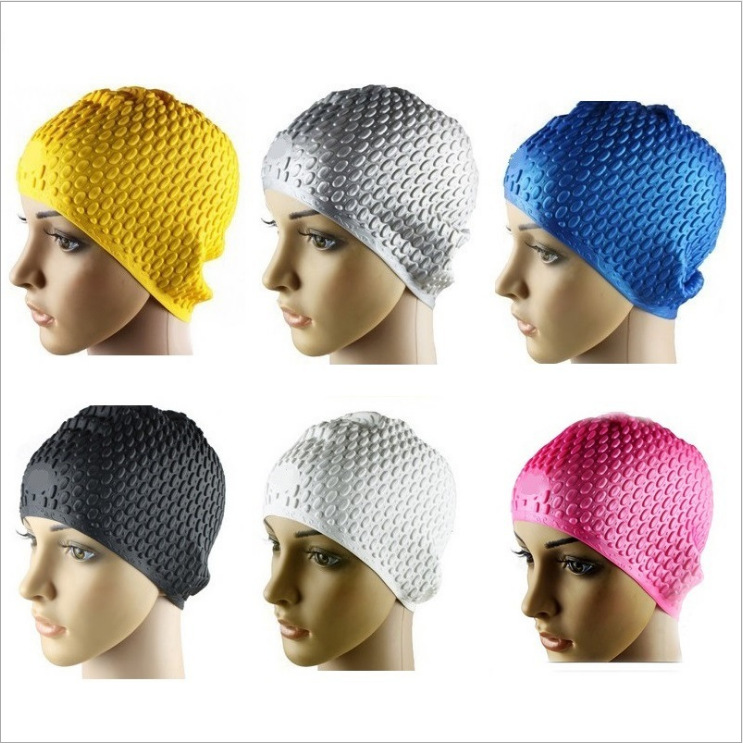 Neues Design Wasserdichte 99% Silikondruck College Swim Caps - Kaufen Großhandel USA Durable Bunte Langes Haar Silikon Benutzerdefinierte Ohrschutz Gedruckt Custom Silikon Swim Caps, Herstellung Sport Multiple Farben Wirbel Farben Silikon Mischfarben SWI