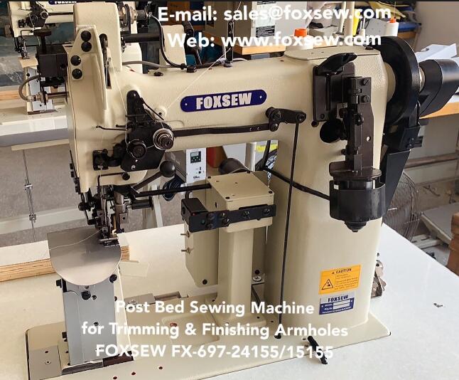 Post Bed Sewing Machine for Finishing Armholes