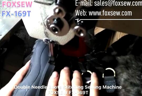 Double Needle Boots Stitching Sewing Machine