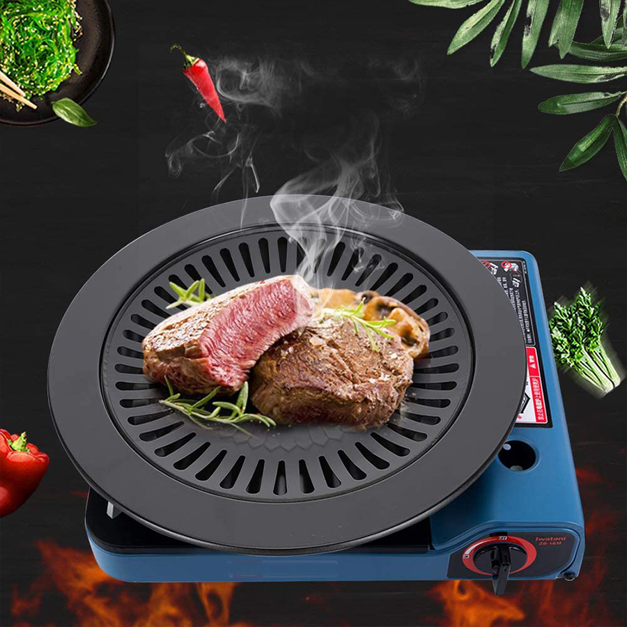 BBQ Plate, Korean BBQ Grill Pan BBQ Tray, BBQ for Home Camping