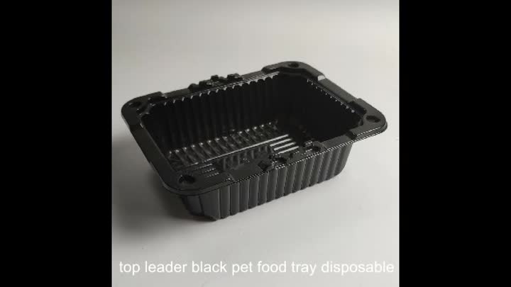 8-10 top leader black pet food tray disposable