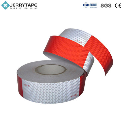 Prismatic reflective sheeting tape for road traffi