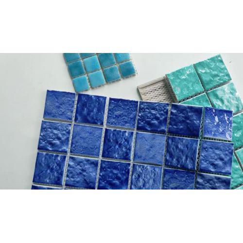 wave ceramic pool tiles