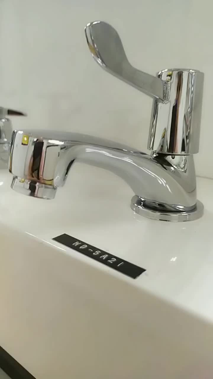 Chrome plated brass sink Basin Cold Tap.mp4