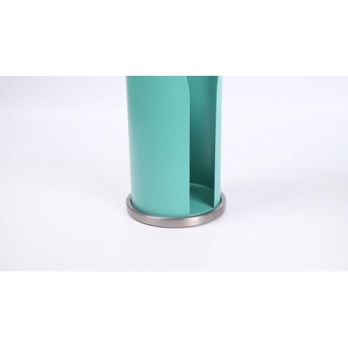 blue paper towel holder