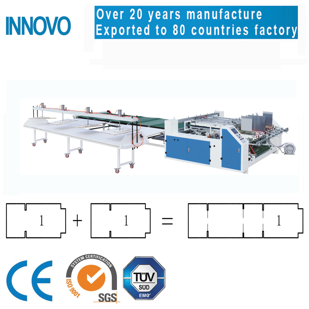 twin parts gluing and folding machine