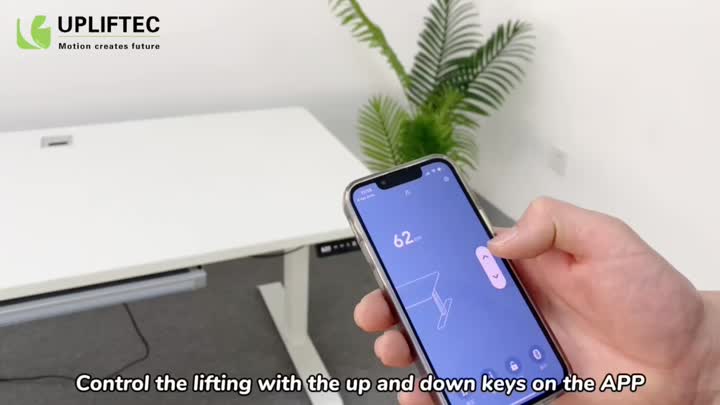 Höhenverstellbarer Schreibtisch mit App -Steuerungsfunktionen