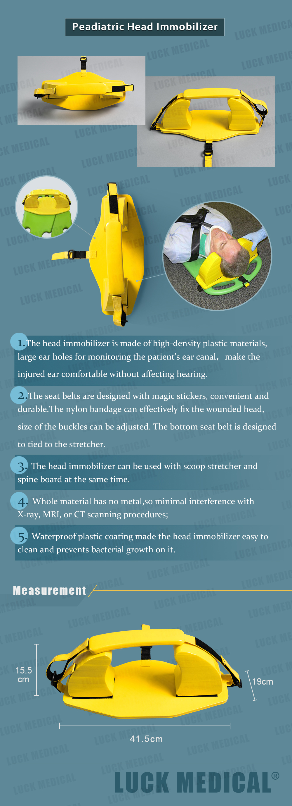 Paediatric Head immobilizer for child First Aid