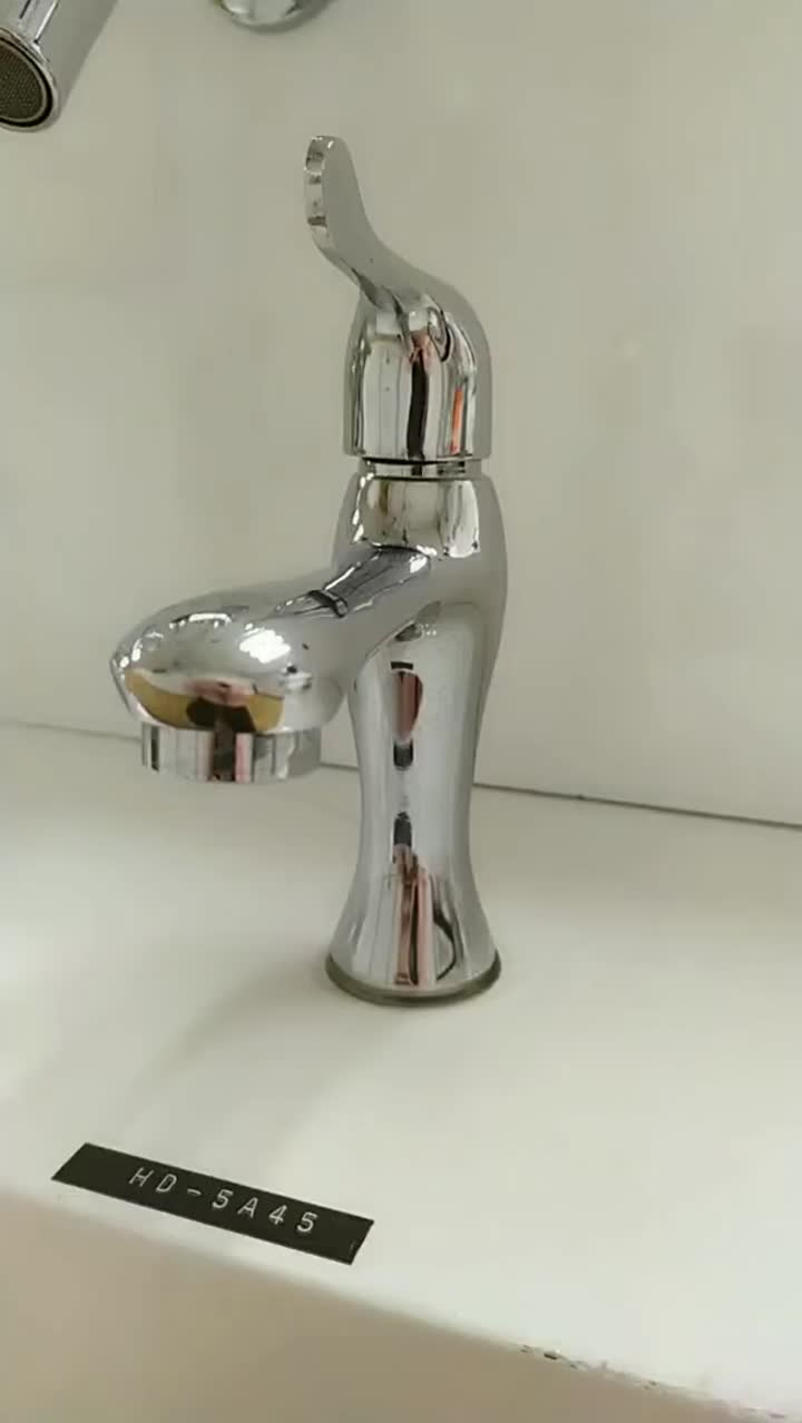 Brass Chrome Single Lever Single Cold Pillar Taps