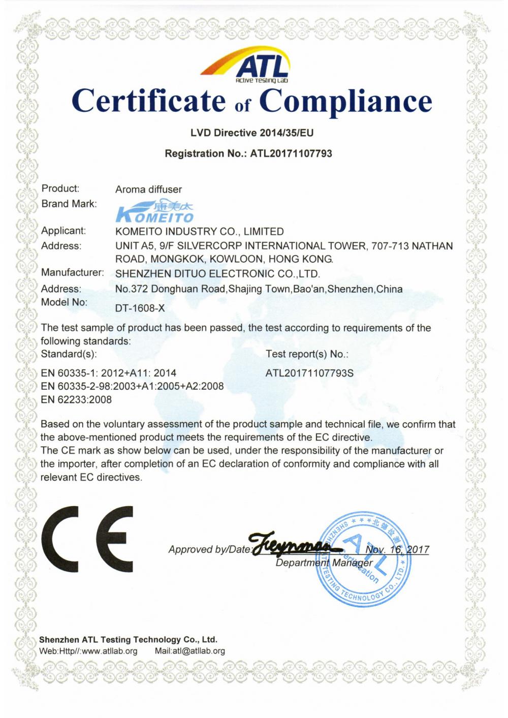 Certificate of Compliance