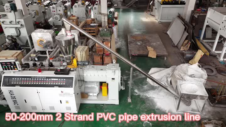 50-110mm 2 Strand Upvc Pipe Extrusion Line