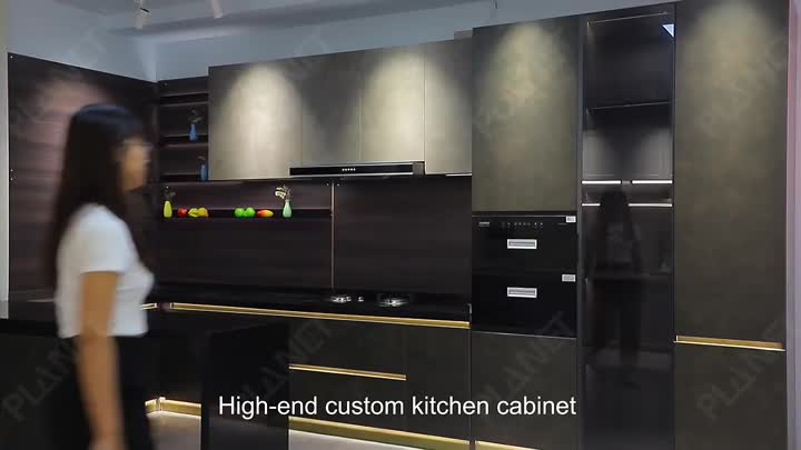 kitchen cabinets with clean handle-less look