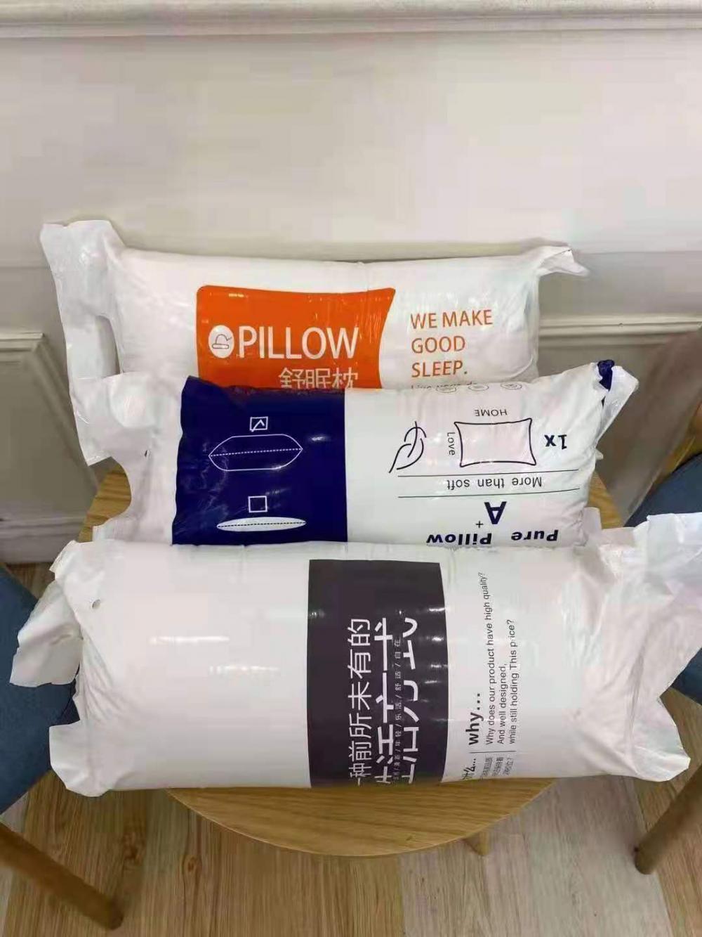 rolled packed pillow