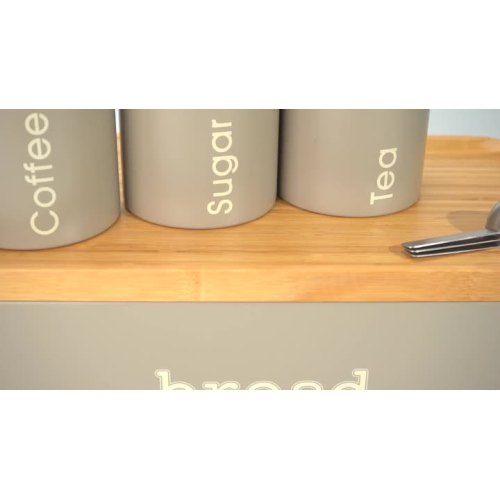 brown steel canisters