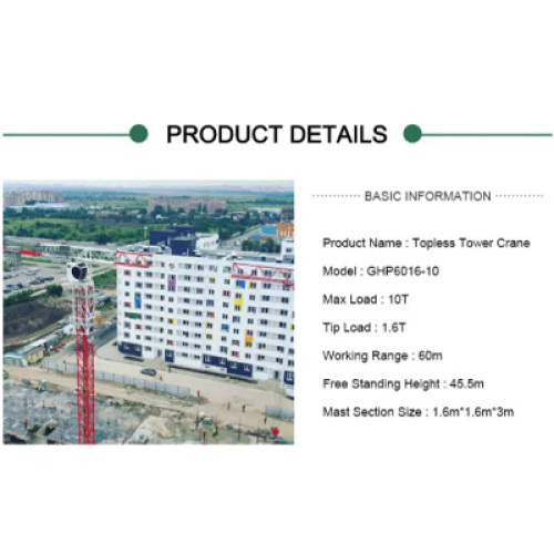 BQ Tower Crane Hot Product 2020