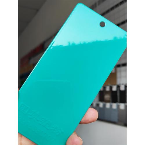 Blue green color gloss powder coating