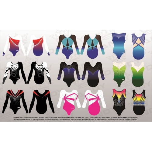 New designs of gymnastics leotard