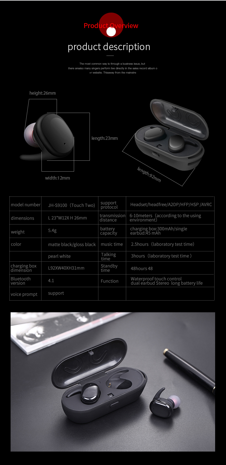 Headphone nirkabel Wireless Headphone