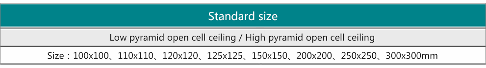 Low Pyramid grille Ceiling System