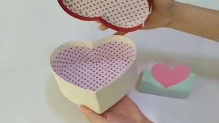 Red&white heart shape box