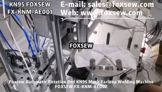 Semi-Automatic Rotating Bed KN95 Mask Earloop Welding Machine