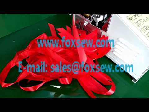 Automatic Hot Knife Satin Ribbon Angle Cutting Machine