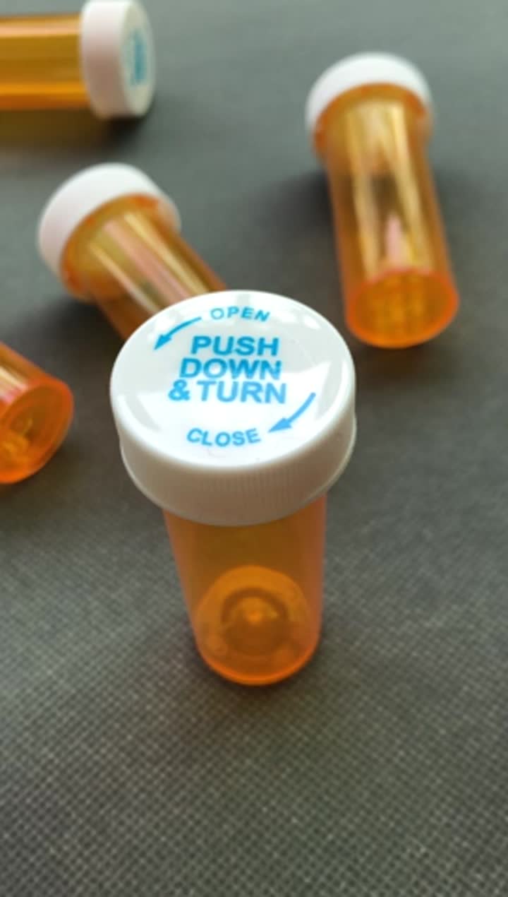 Push and Turn Caps Child Resistant Cap Vial ~ 1