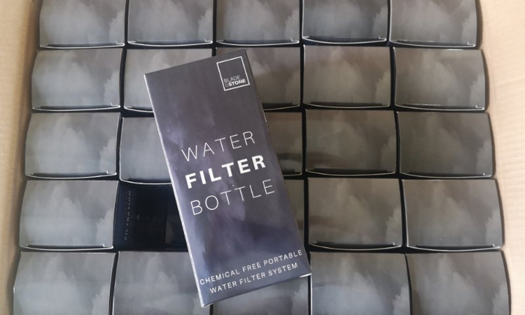 500 ml de logotipo personal personalizado Purificador de agua individual Beber botella de agua personalizada con filtro alcalino
