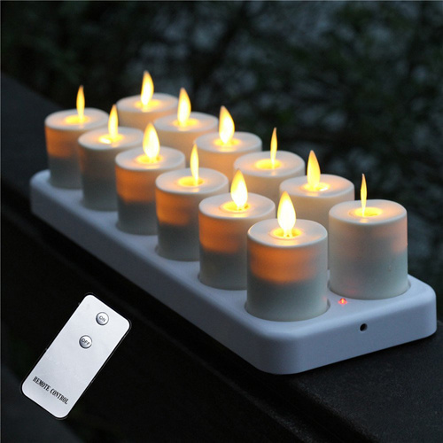 Dancing flame led flameless tealight candles