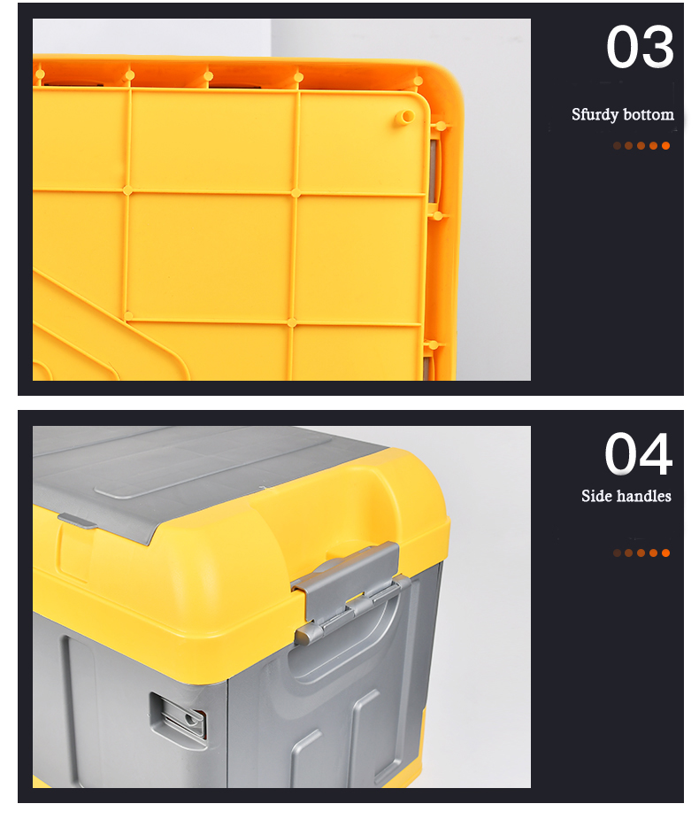 Best quality toy stwoing stackable basket multi-function vehicle boot trunk car inner storage compartment box with lid