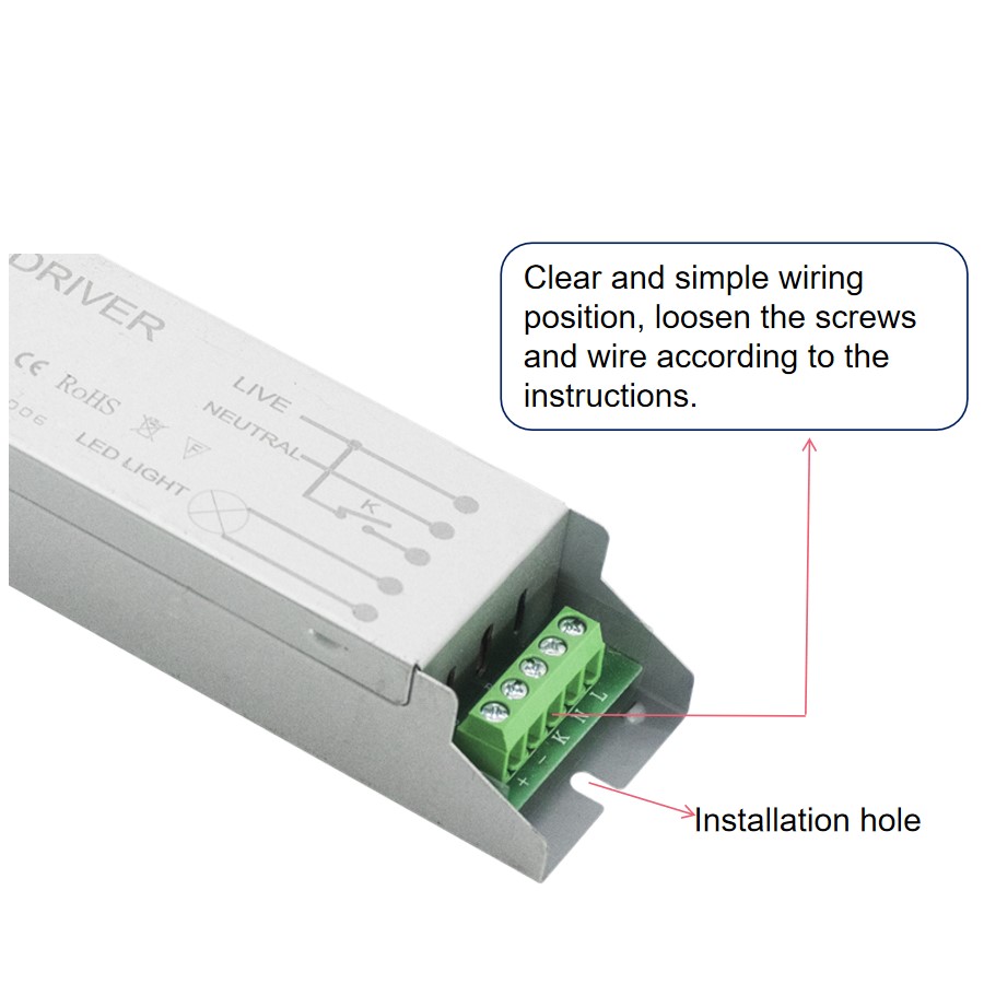 White driving power for LED emergency light