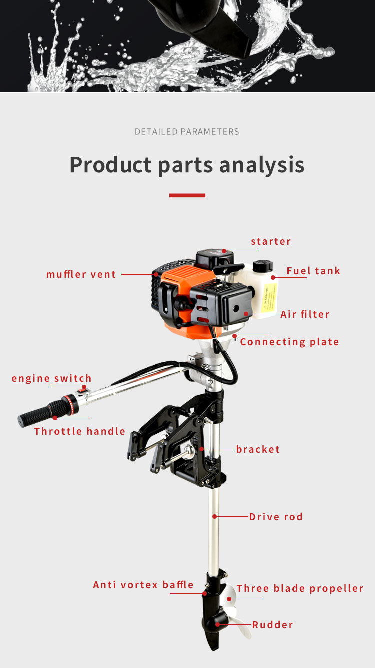 Japan technology wholesale boat motor 2 stroke outboard boat engine cheap used Chinese 15hp long shaft outboard motor