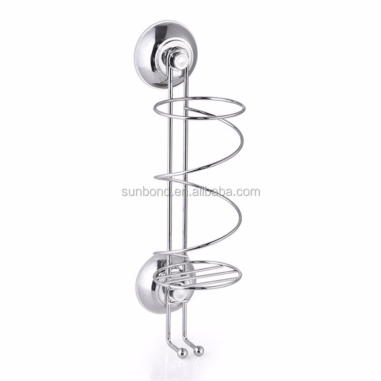 Chrome metal Wire Hair Care Tools Hair straightener Hair Dryer holder with suction cup