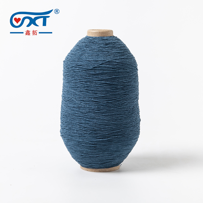 Custom colors 1007575 Customized Polyester 75D Double Covered 100# Latex Rubber Thread Elastic Yarn