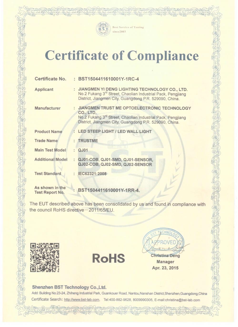 Certificate of Compliance