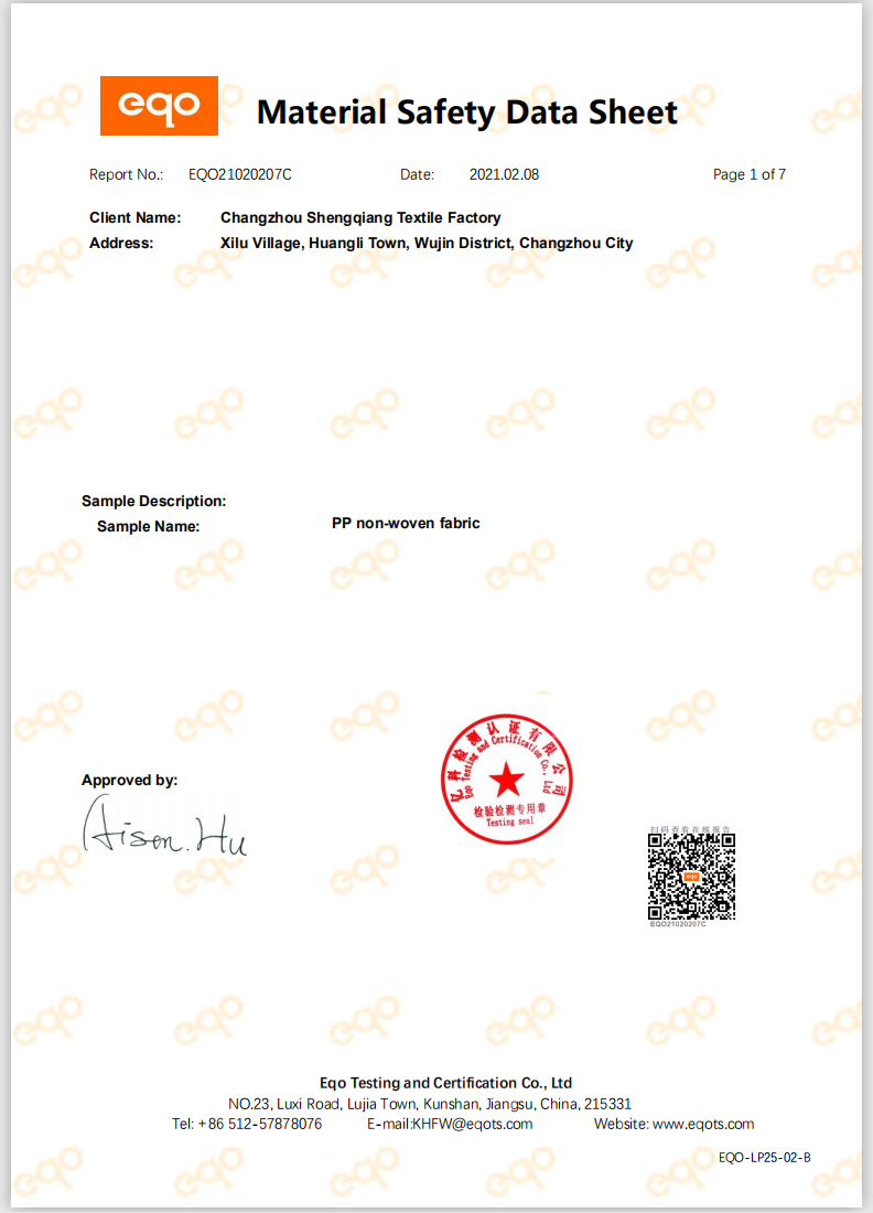 Material Safety Data Sheet