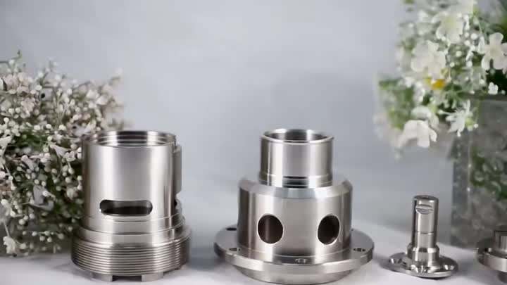 Oem Casting Forging Cnc Aluminium_Stainless Steel Cylindre hydraulique électrique Parts.mp4