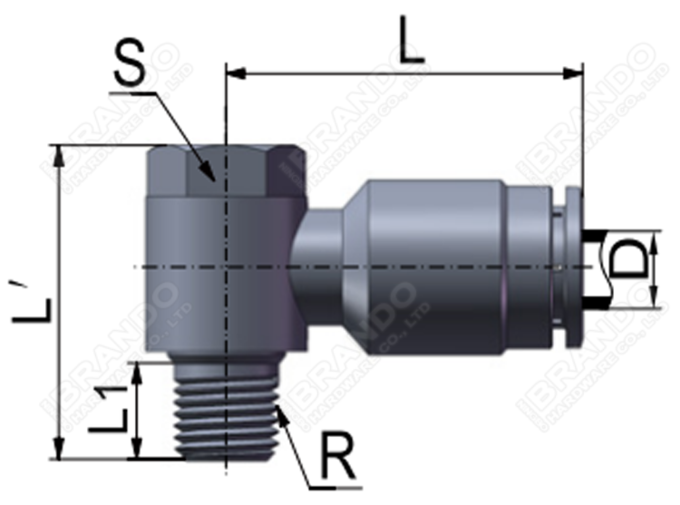 Assaiss d'air de connexion rapide pneumatique