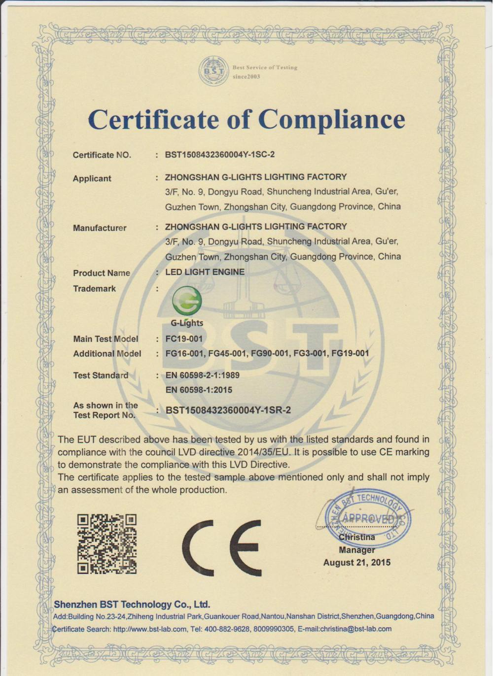 Certification of Compliance