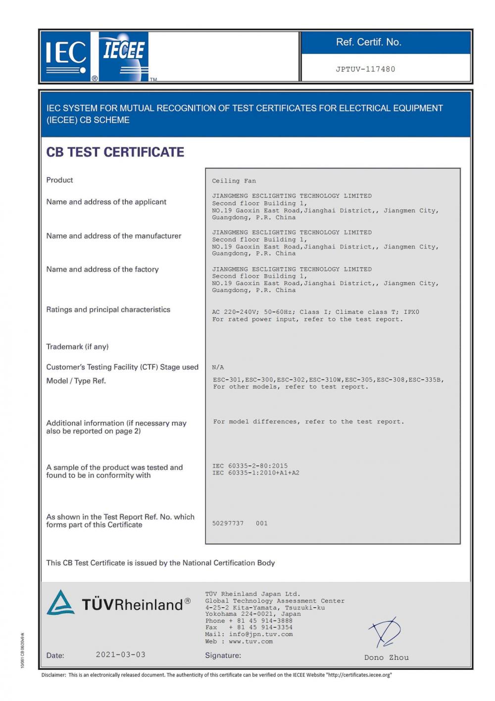 CB Certification