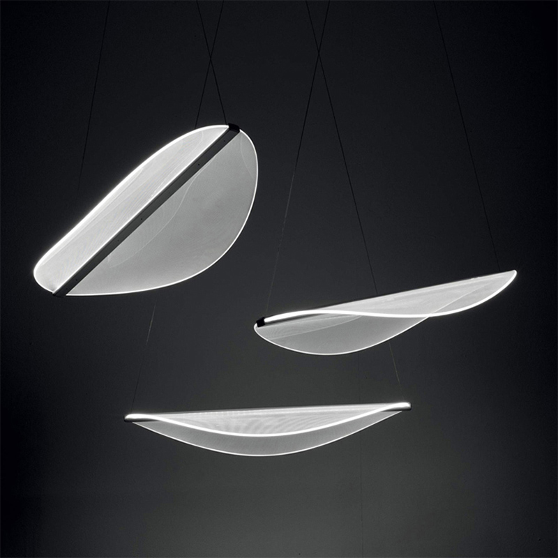 Leaf Shape Acrylic Light Guide LED Pendant Light 