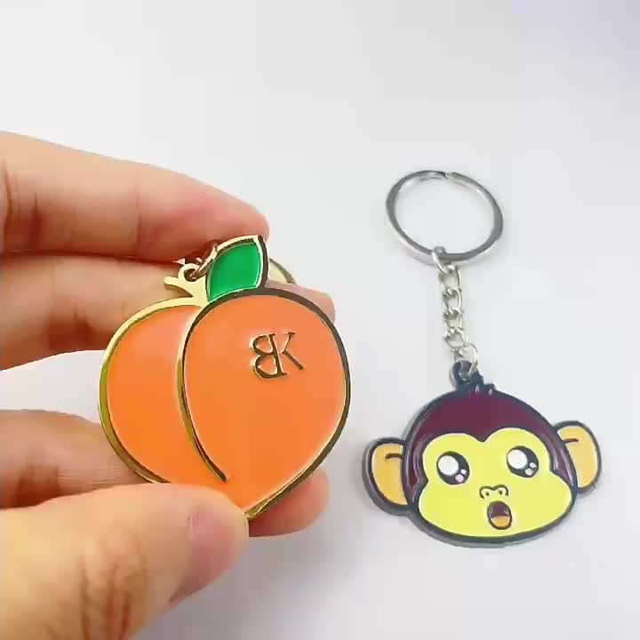 Metal crafts enamel keychain custom