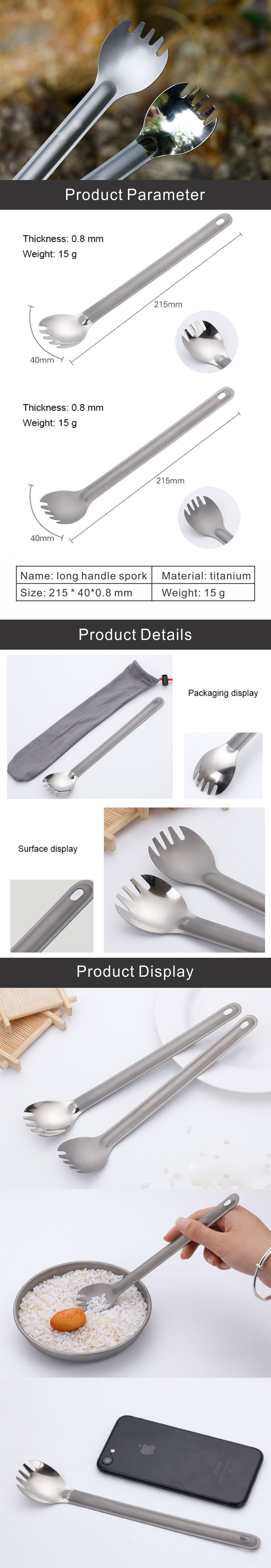 titanium spoon spork titanium spoon spork