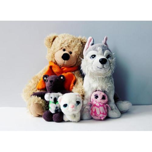 What material is more suitable for giving plush toys to children?